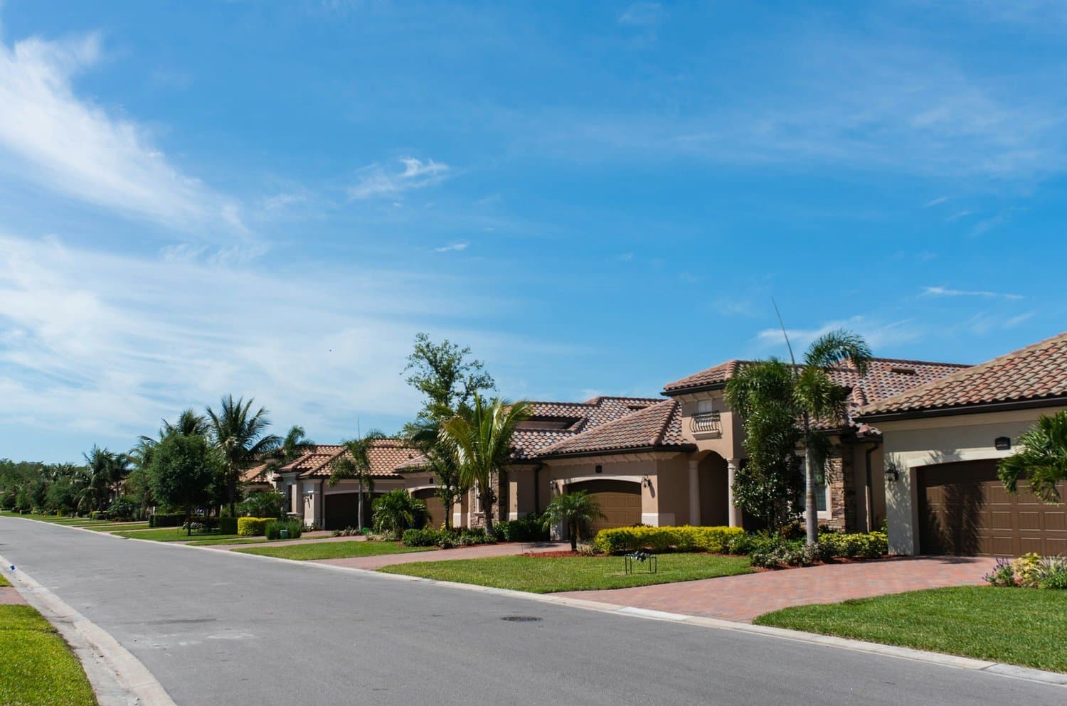 A street of single-family workforce housing